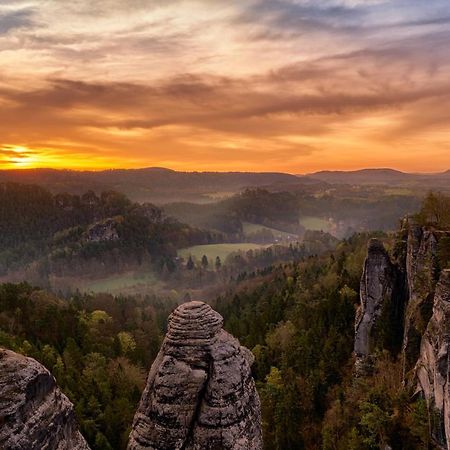 4-Bettzimmer Saechsische Schweiz Mittelndorf Buitenkant foto