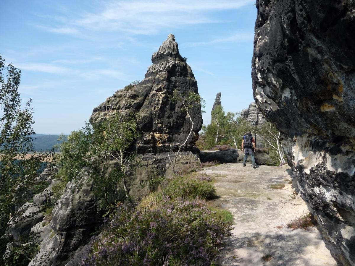 4-Bettzimmer Saechsische Schweiz Mittelndorf Buitenkant foto