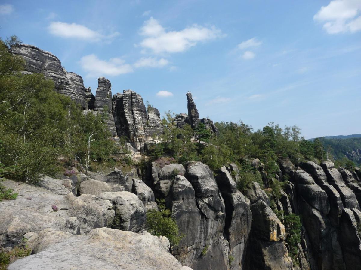 4-Bettzimmer Saechsische Schweiz Mittelndorf Buitenkant foto