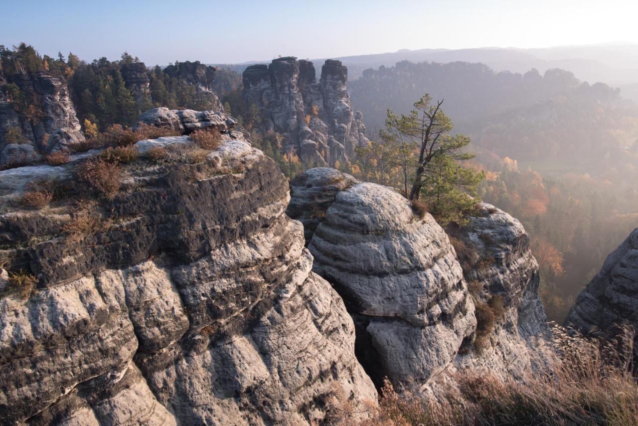 4-Bettzimmer Saechsische Schweiz Mittelndorf Buitenkant foto