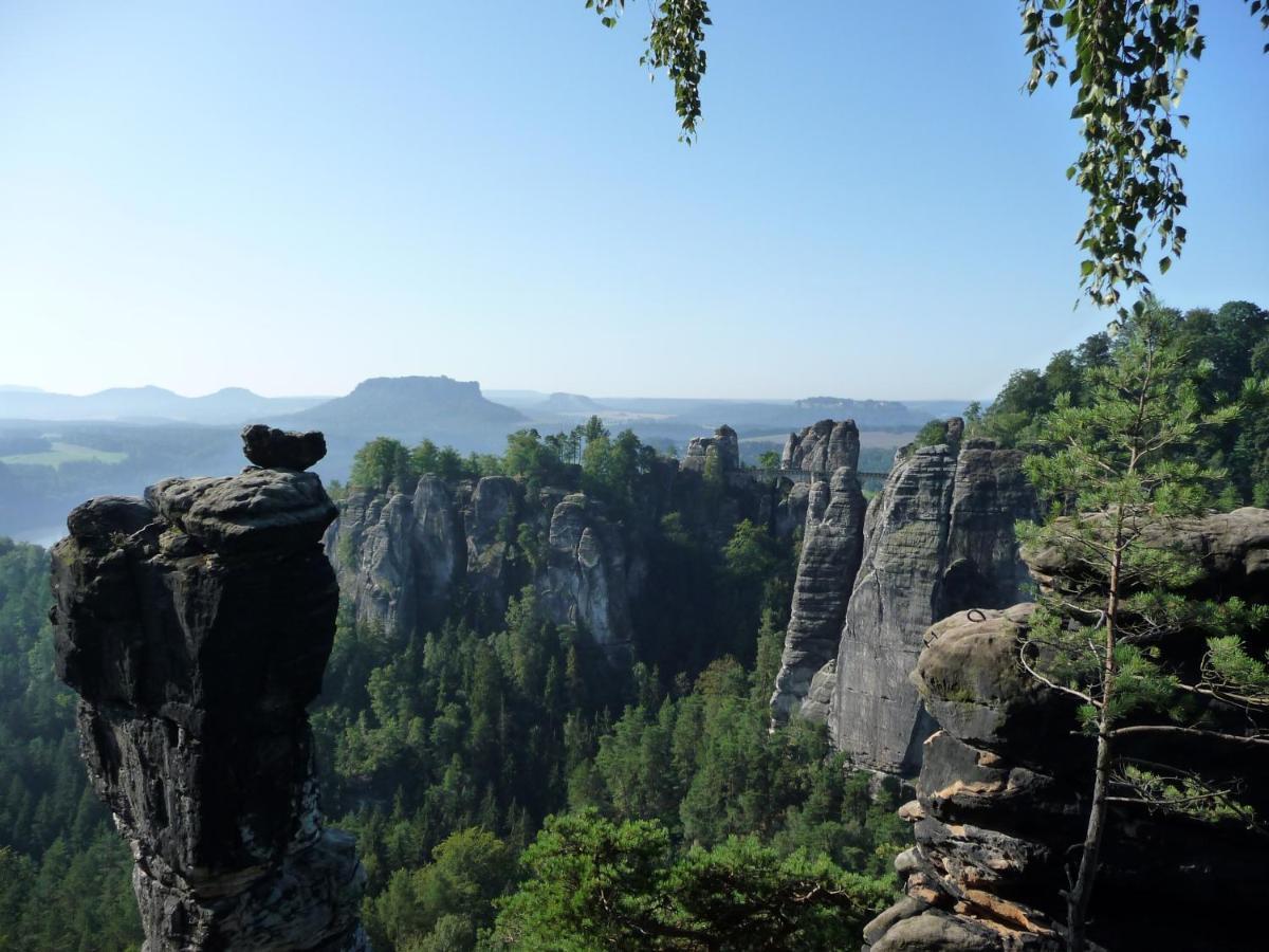 4-Bettzimmer Saechsische Schweiz Mittelndorf Buitenkant foto