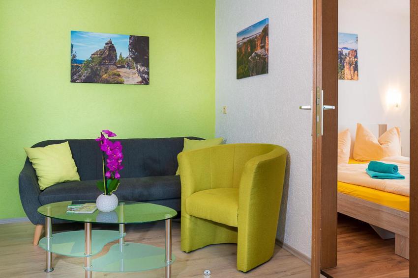 4-Bettzimmer Saechsische Schweiz Mittelndorf Buitenkant foto